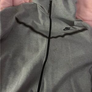 Nike Heather Gray Hoodie with Black Trim